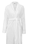 Simplicity Men/Women Luxurious Plush Kimono Bathrobe - White