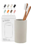 Simple Round Toothbrush Holder - Soft Grey