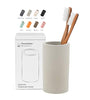 Simple Round Toothbrush Holder - Soft Grey