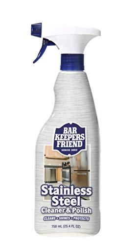 Bar Keepers Friend Stainless Steel Cleaner & Polish (25.4 oz) - Cleans Stainless Steel Refrigerators, Kitchen Sinks, Oven Doors, Oven Hoods, and Other Stainless Steel Surfaces (1)