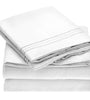 Mellanni Bed Sheet Set - Brushed Microfiber 1800 Bedding - Wrinkle, Fade, Stain Resistant - Hypoallergenic - 4 Piece (Queen, White)