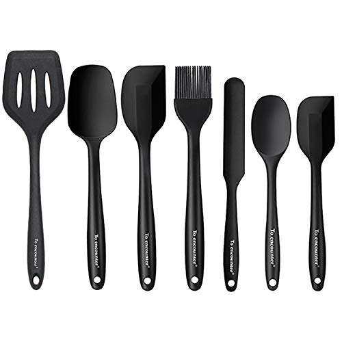 7 Pieces Silicone Spatula Set Kitchen Utensils for Baking