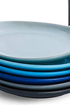 Cool Assorted Colors Porcelain Dinner Plates -7.6 Inch - Set of 6