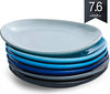 Cool Assorted Colors Porcelain Dinner Plates -7.6 Inch - Set of 6