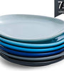 Cool Assorted Colors Porcelain Dinner Plates -7.6 Inch - Set of 6