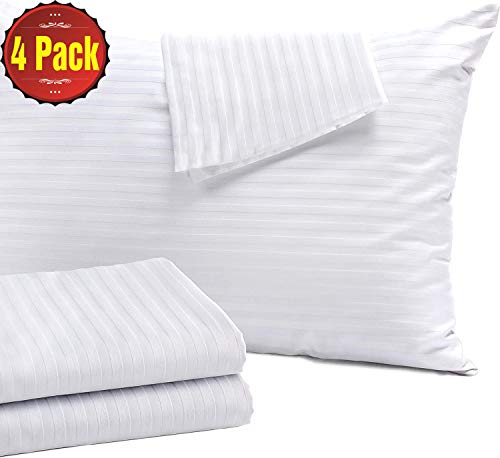 4 Pack Hypoallergenic Pillow Protectors Standard 20x26