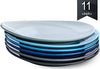 Cool Assorted Colors Porcelain Dinner Plates -11 Inch - Set of 6