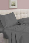 Budget 300 Thread Count Full Sheet Set - Grey Stripe