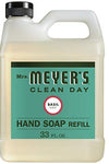 Mrs. Meyer's Clean Day Liquid Hand Soap Refill, Cruelty Free and Biodegradable Formula, Basil Scent, 33 oz