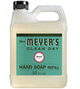 Mrs. Meyer's Clean Day Liquid Hand Soap Refill, Cruelty Free and Biodegradable Formula, Basil Scent, 33 oz