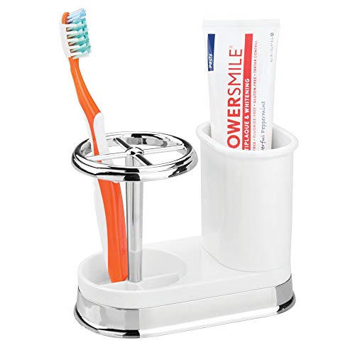 Decorative Bathroom Dental Storage - White Chrome