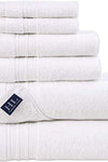 Premium Quality 6 Piece Set Bath Towels - White