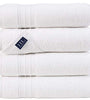 Premium Quality 4 Piece Set Bath Towels - White