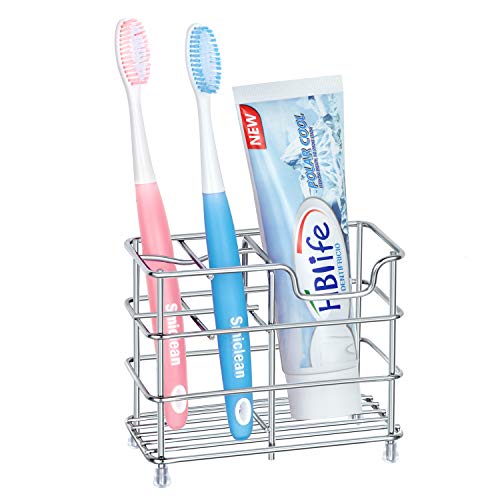 Stainless Steel Bathroom Toothbrush Holder Toothpaste Holder Stand