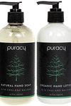 Puracy Hand Soap & Lotion Set, Balsam Fir, Natural & Organic Fraser Pine Aromas, 12-Ounce (2-Pack)