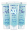 BERGMAN KELLY Travel Size Body Wash (1 fl oz, 100 PK, Tropical Waterfall), Delight Your Guests with an Invigorating and Refreshing Hotel Body Wash, Mini and Small Size Guest Hotel Toiletries in Bulk