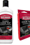 Weiman Ceramic and Glass Cooktop Cleaner - Heavy Duty Cleaner and Polish (10 Ounce Bottle and 3 Scrubbing Pads)