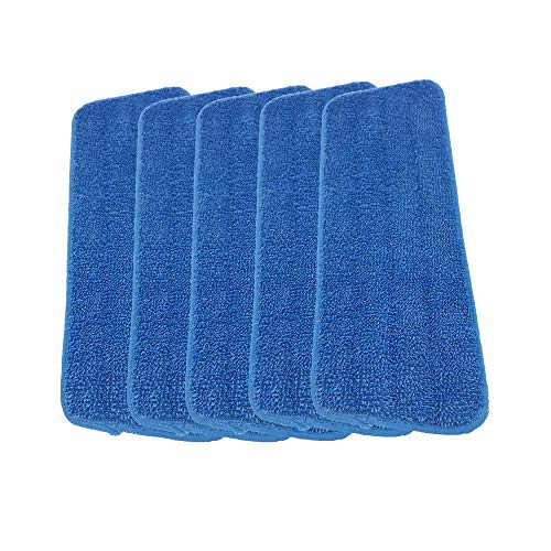 Microfiber Spray Mop Replacement Heads for Wet Dry Mops Compatible With Bona Floor Care System (5 Pack)