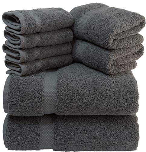 8 Piece Towel Set - Grey