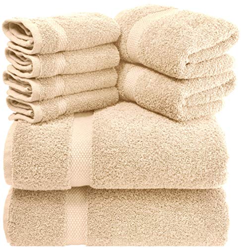 8 Piece Towel Set - Beige