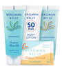 BERGMAN KELLY Sanitary Toiletries Bundle (Tropical Waterfall, 1 oz each, 200 Pieces) 4-Piece Set: 50 Bar Soap, 50 Shampoo, 50 Conditioner & 50 Body Lotion - Bulk Hotel Guest Amenities Supply