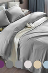 SONORO KATE Bed Sheet Set Super Soft Microfiber 1800 Thread Count Luxury Egyptian Sheets Fit 18-24 Inch Deep Pocket Mattress Wrinkle and Hypoallergenic-6 Piece (Grey, Queen)