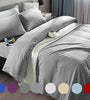 SONORO KATE Bed Sheet Set Super Soft Microfiber 1800 Thread Count Luxury Egyptian Sheets Fit 18-24 Inch Deep Pocket Mattress Wrinkle and Hypoallergenic-6 Piece (Grey, Queen)