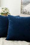 Velvet Soft Soild Decorative Square Throw Pillow Covers