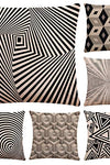 Geometric Cotton Decorative Cushion Cover, 6 Pack Pillow Cases