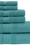 Premium Quality 6 Piece Set Bath Towels - Sea Green