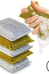 SPONGENATOR Kitchen Scrubbing Sponges - Heavy Duty Non-Scratch Scrubbing Cleaner Sponges in 2 Colors - Multi-Surface Non-Metal Dish Scouring Scrubbers for Fast Cleaning (6)