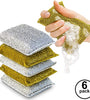 SPONGENATOR Kitchen Scrubbing Sponges - Heavy Duty Non-Scratch Scrubbing Cleaner Sponges in 2 Colors - Multi-Surface Non-Metal Dish Scouring Scrubbers for Fast Cleaning (6)