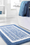 Bathroom Rug Mat, Blue Bath Rug Mat, Ultra Soft and Water Absorbent Bath Rug,Machine Wash/Dry