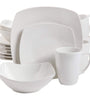 Gibson Home Zen Buffetware 16 Piece Dinnerware Set, White