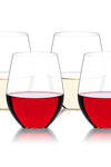 Stemless Unbreakable Red and White Wine Glasses