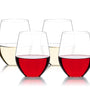 Stemless Unbreakable Red and White Wine Glasses